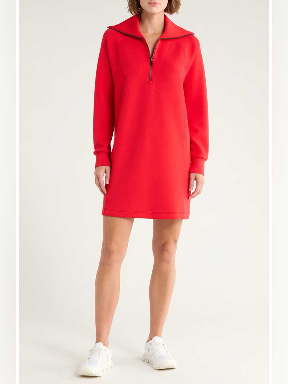 Spanx AirEssentials Half Zip Minidress Red Size Large